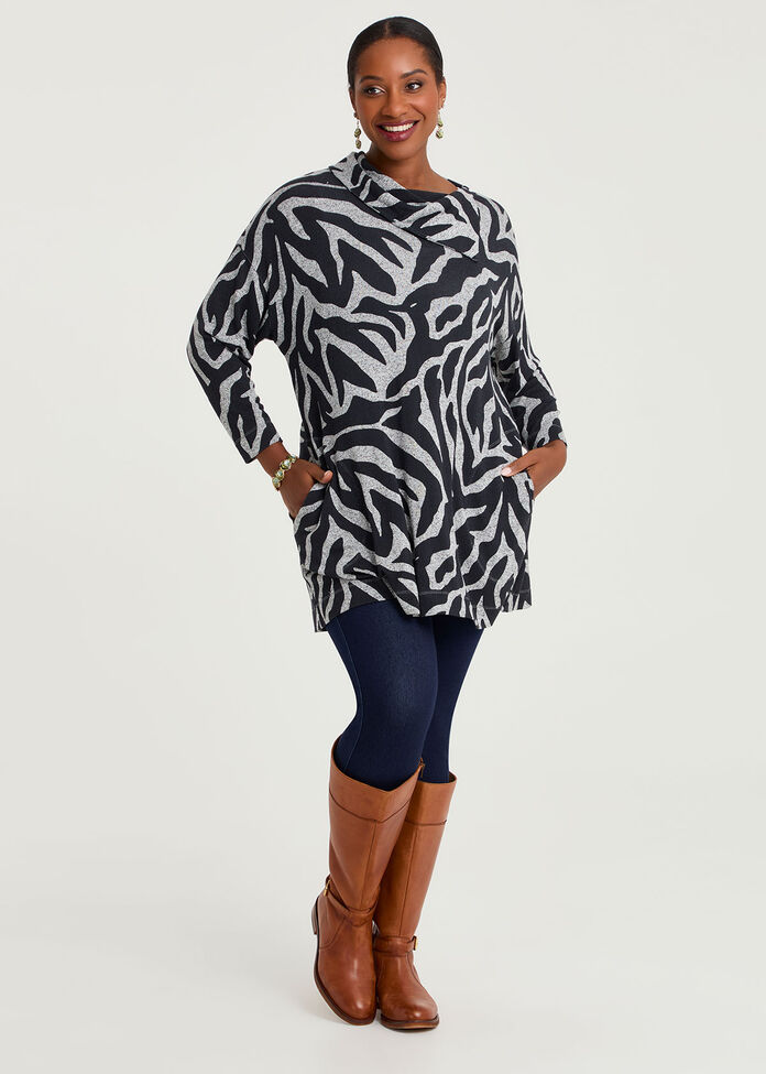 Bamboo Cosy Drape Neck Tunic, , hi-res