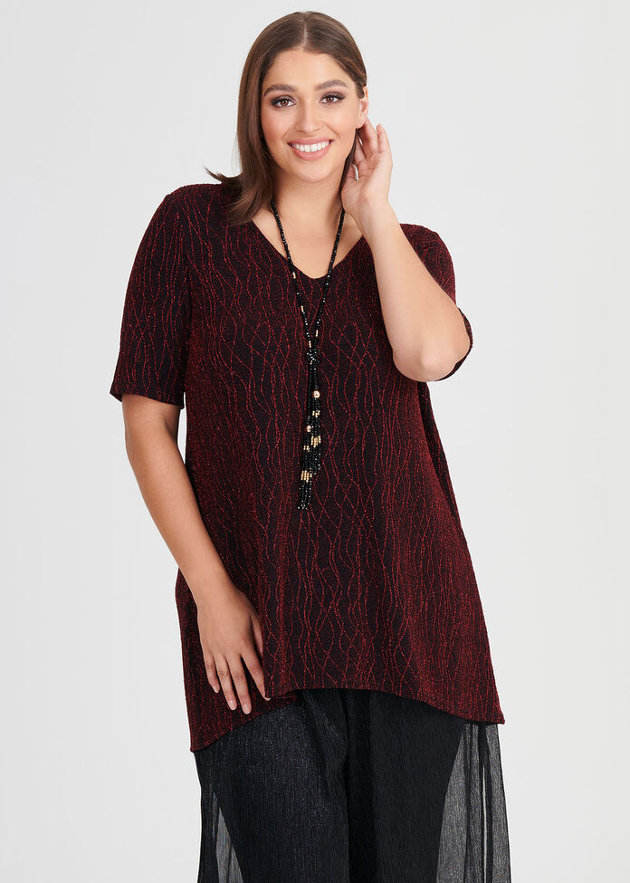 Fireglow Lurex Knit Top, , hi-res