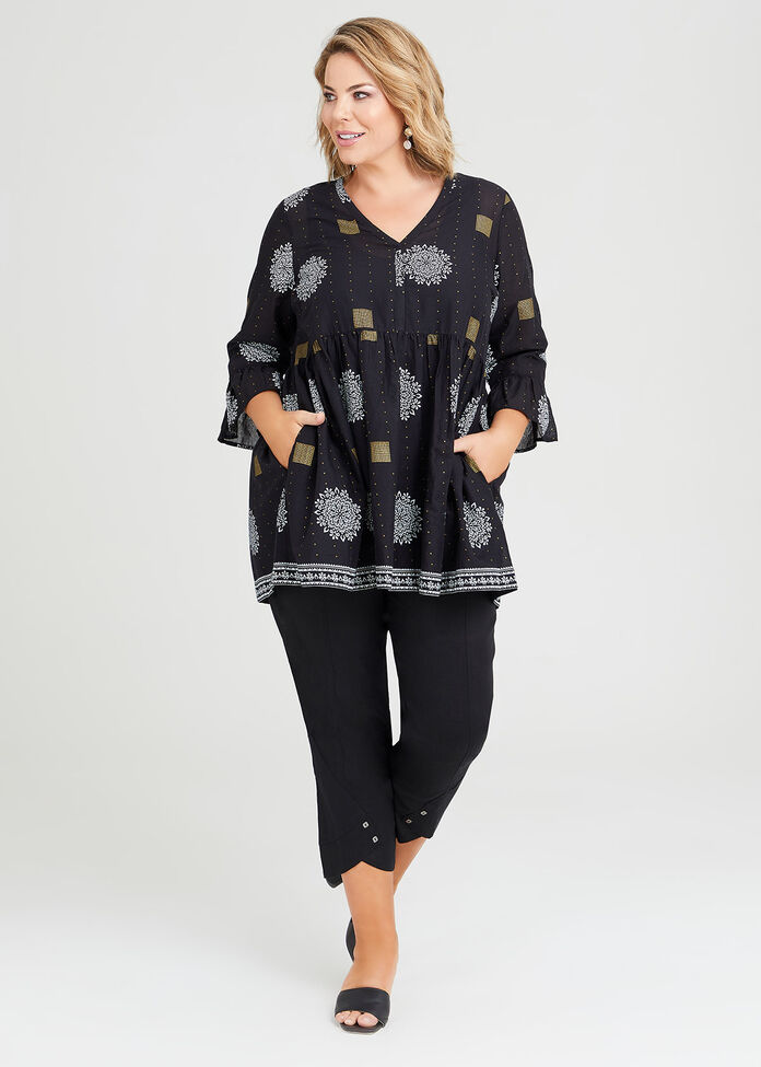 Shop Plus Size Natural Mandala Tier Top in Multi | Taking Shape AU