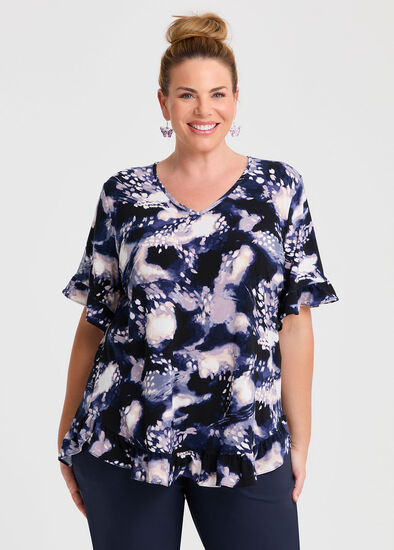 Plus Size Salsa V-neck Top