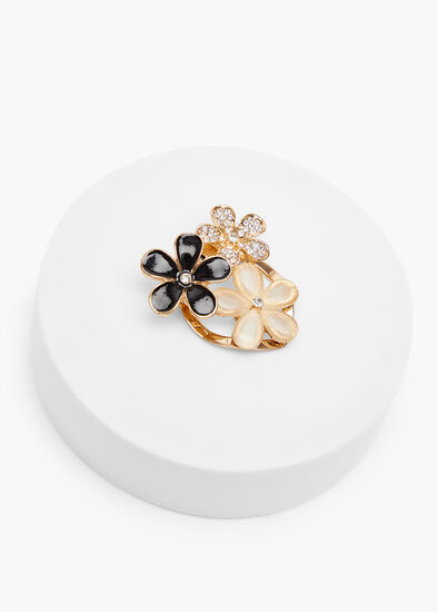 Plus Size Flower Scarf Clip