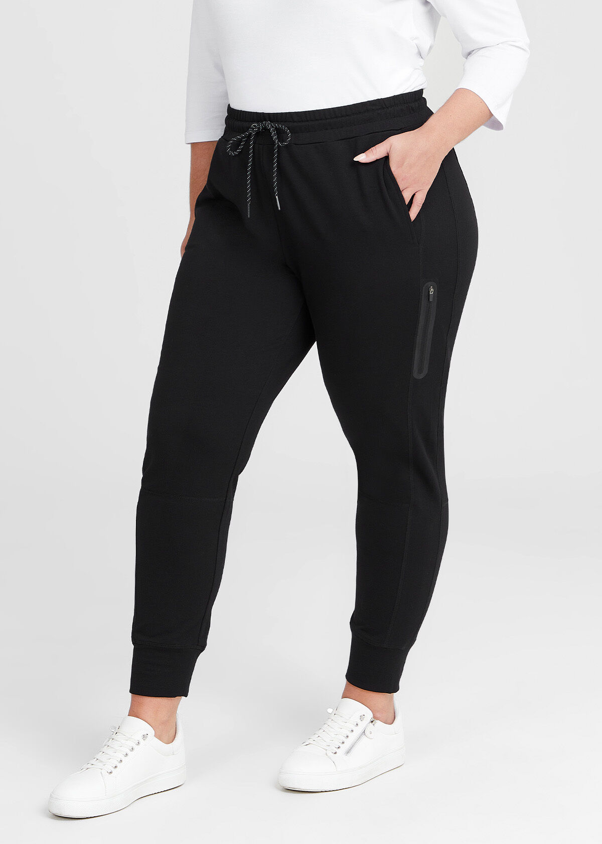 Track pant with pocket sale zip