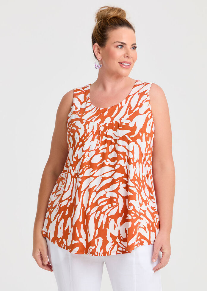 Gather Neck Panel Tank, , hi-res