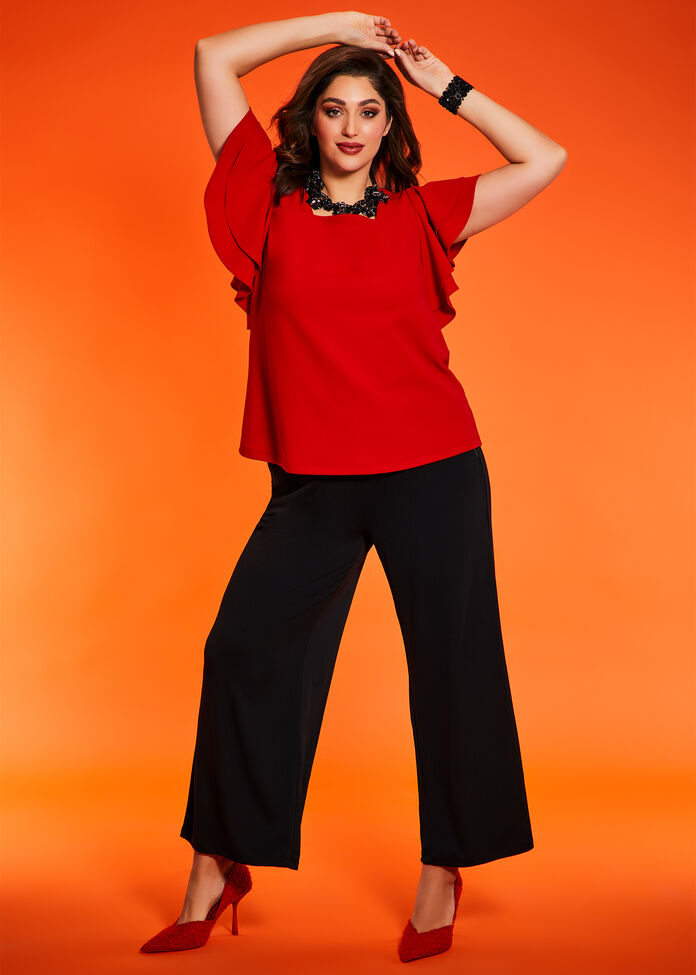 Eliza Knit Wide Leg Pant, , hi-res