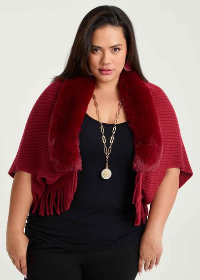 Fur Trim Cape