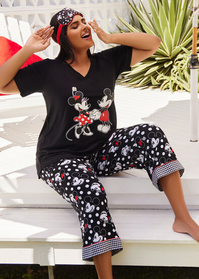 Plus Size Mickey & Minnie Pyjama Pant