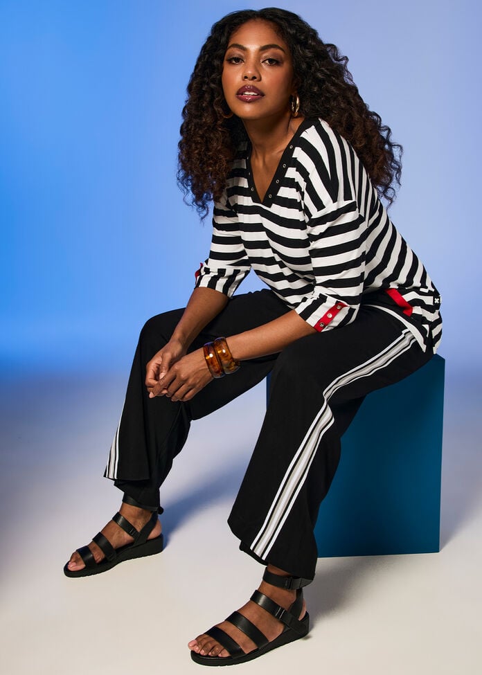 Natural Aroha Side Stripe Pant, , hi-res