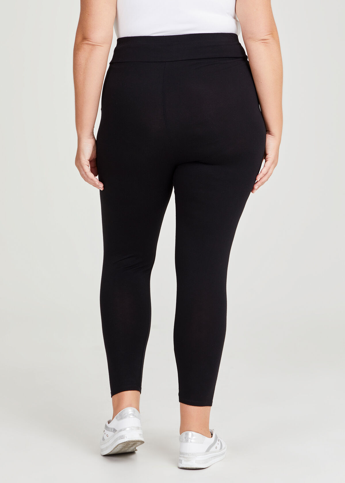 Shop Plus Size Australian Cotton F/length Legging, Black | Taking