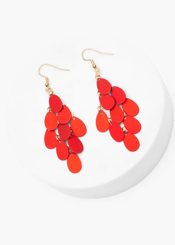 Metallic Chandelier Earrings, , hi-res