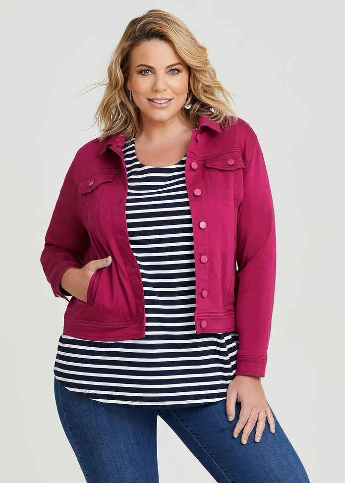 Coloured Classic Denim Jacket, , hi-res