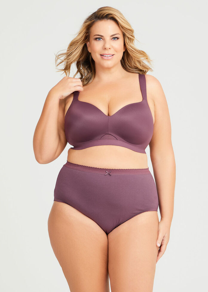 Shop Plus Size Longline Wirefree Micro Bra in Red, Sizes 12-30