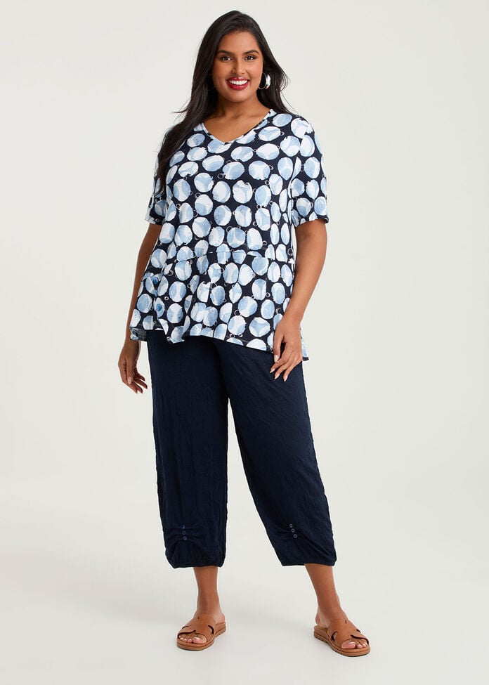 Foil Spot Bamboo Top, , hi-res