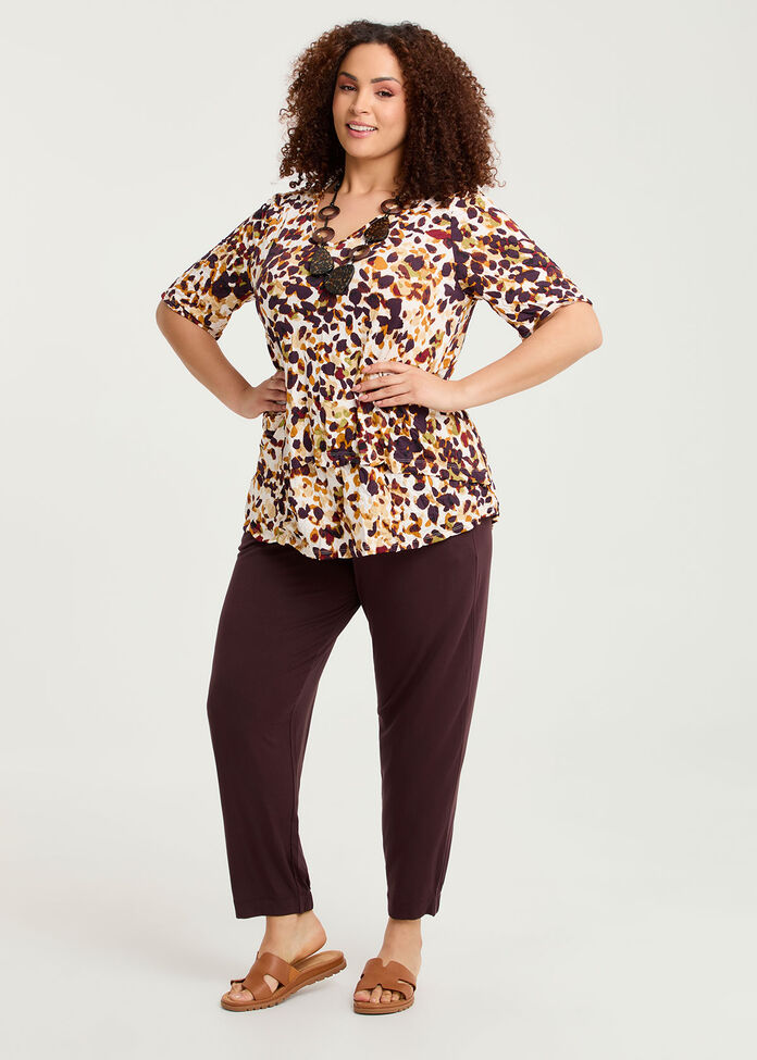 Crushed Print Top, , hi-res