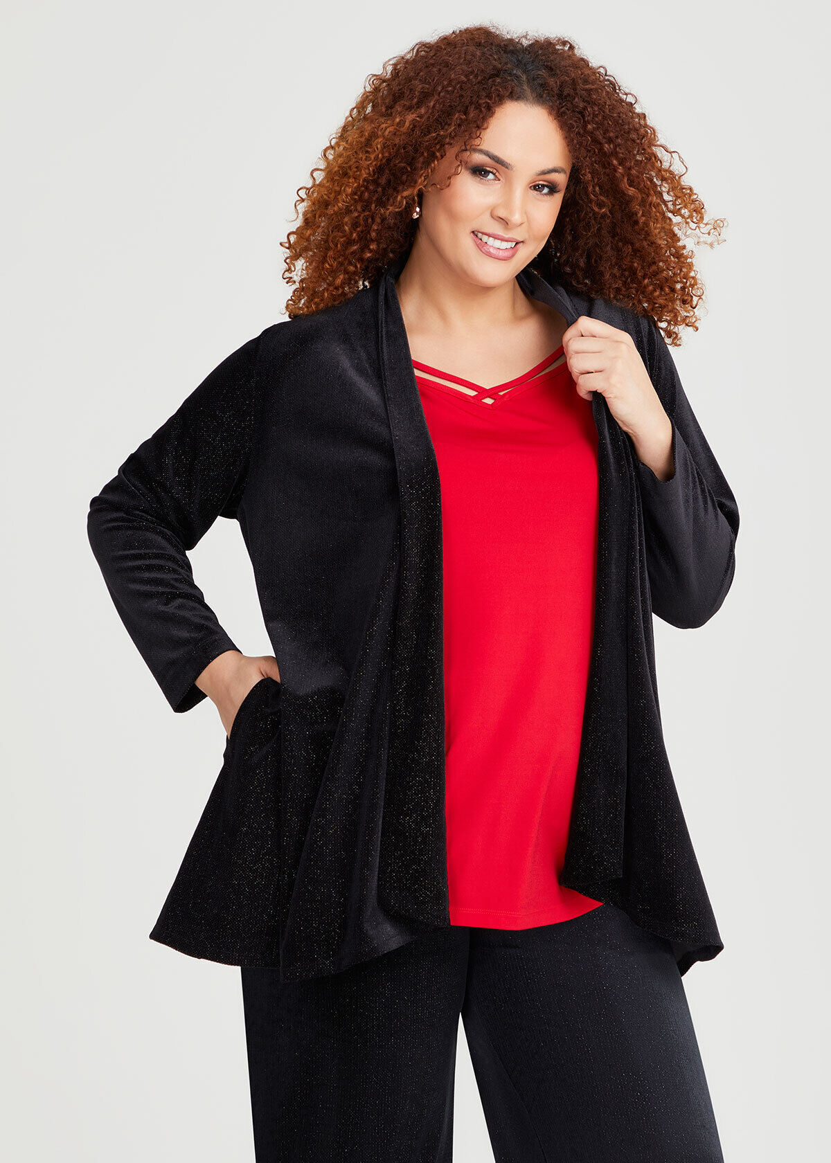 Velour cardigan cheap