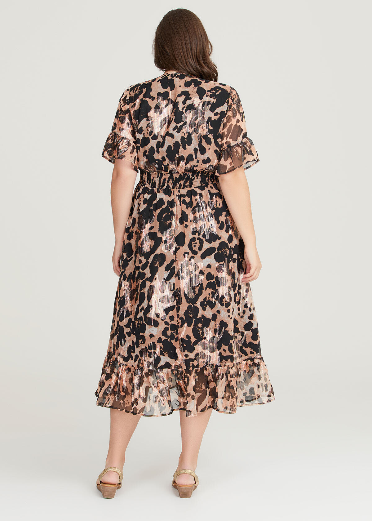 Lurex Leopard Maxi Dress