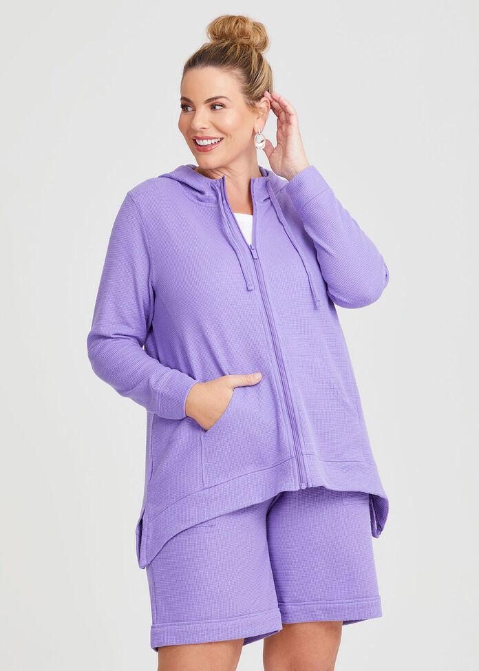 Waffle Hooded Jacket, , hi-res