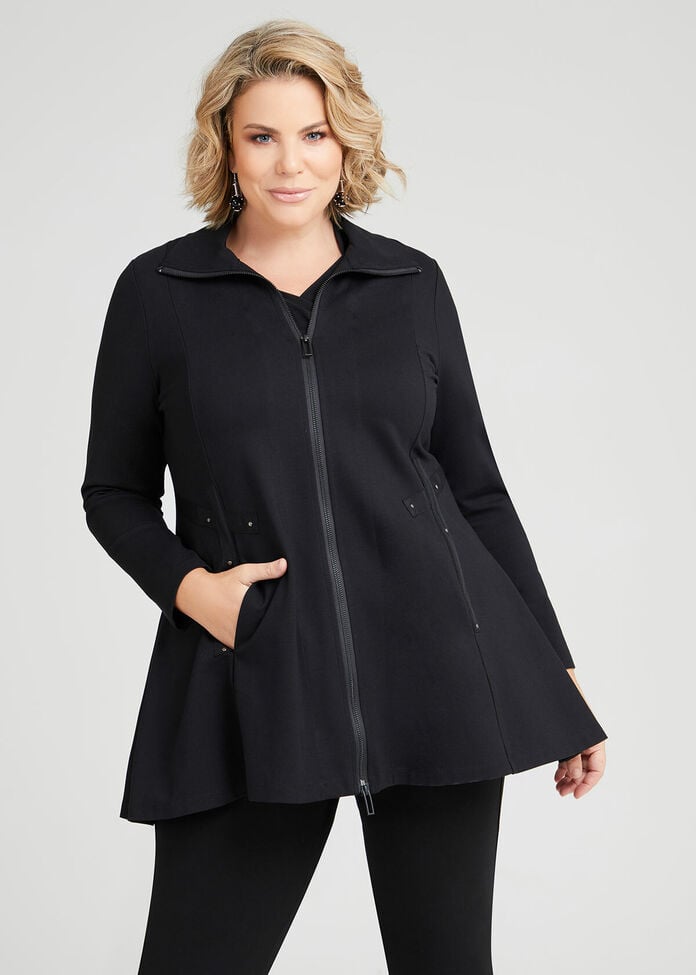 Shop Plus Size Kyla Bamboo Ponte Jacket in Black | Sizes 12-30 | Taking ...