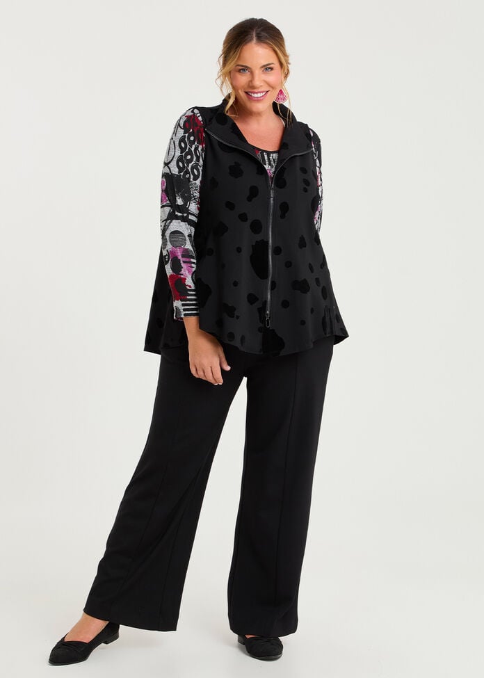 Ponte Flocked Lena Vest, , hi-res