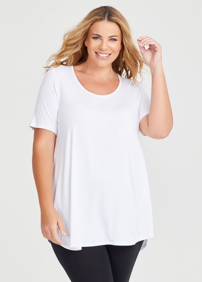 Bamboo Base Short Sleeve Top, , hi-res