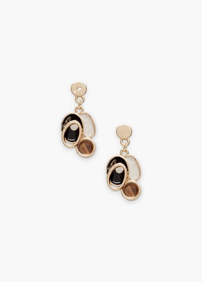 Plus Size Enamel Abstract Earrings