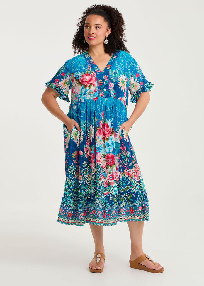 Natural Getaway Floaty Dress, , hi-res