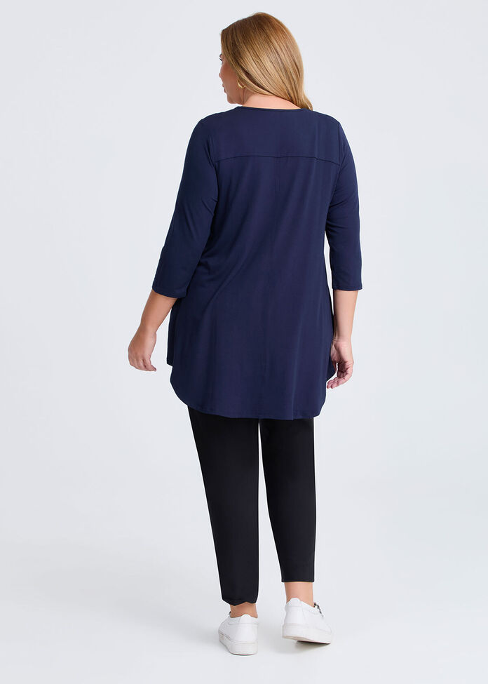 Bamboo Base 3/4 Sleeve Top, , hi-res