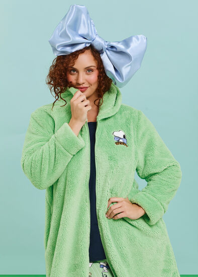 Plus Size Peanuts Plush Dressing Gown