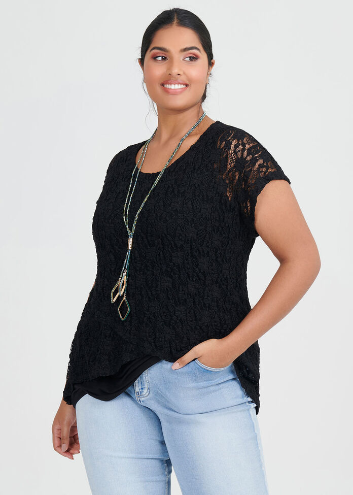 Venetian Lace Top, , hi-res