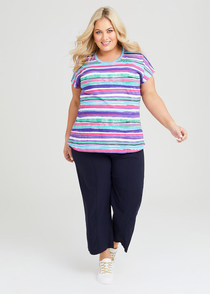 Shop Castaway Pull On Wide Leg Pant in Blue in sizes 12 to 24 | Taking ...