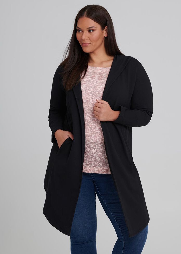Chic Hooded Cardi, , hi-res