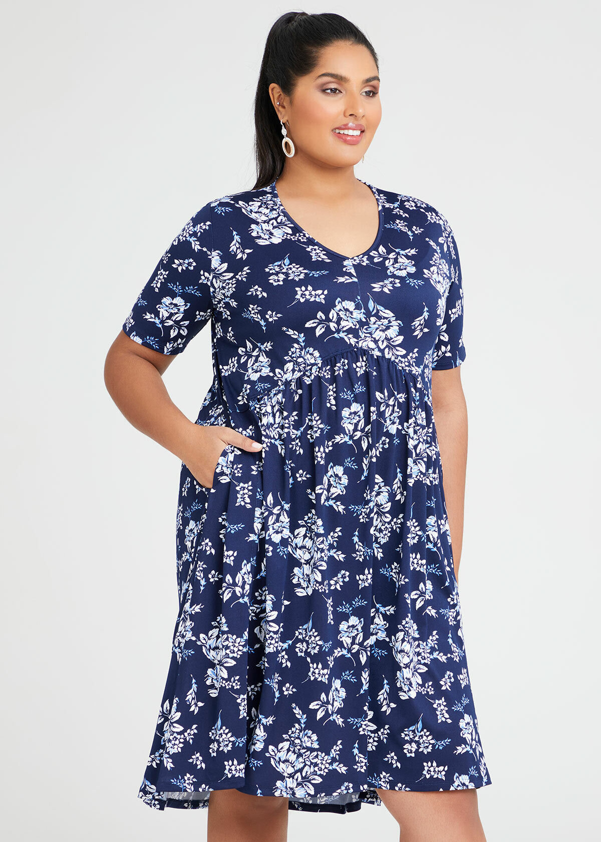 torrid blue floral dress