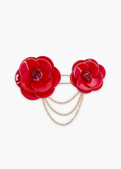 Red Flower Pin Brooch