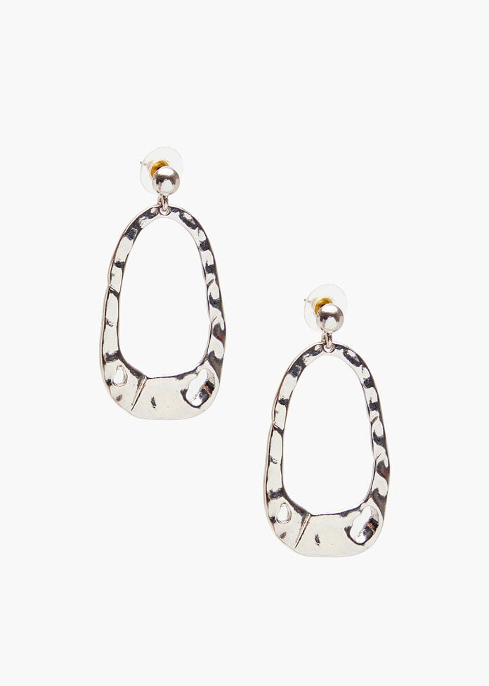 Statement Silver Earrings, SILVER, hi-res