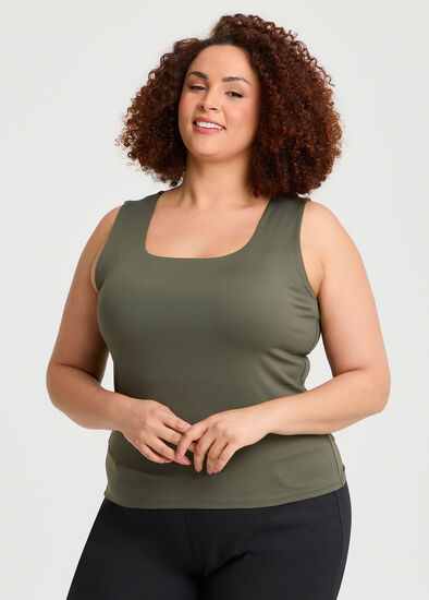 Plus Size Tank Top With Shelf Bra