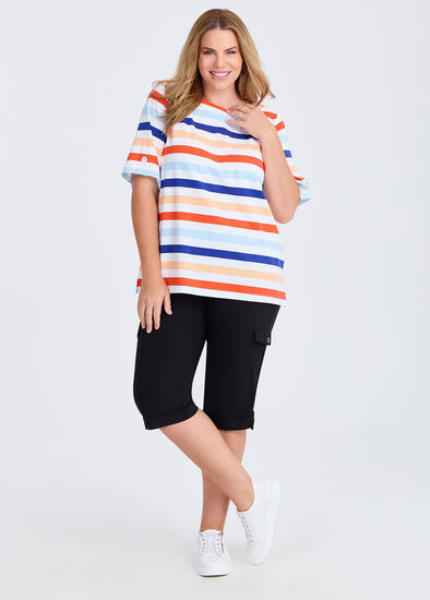 Plus Size Castaway Rib Cargo Crop Pant
