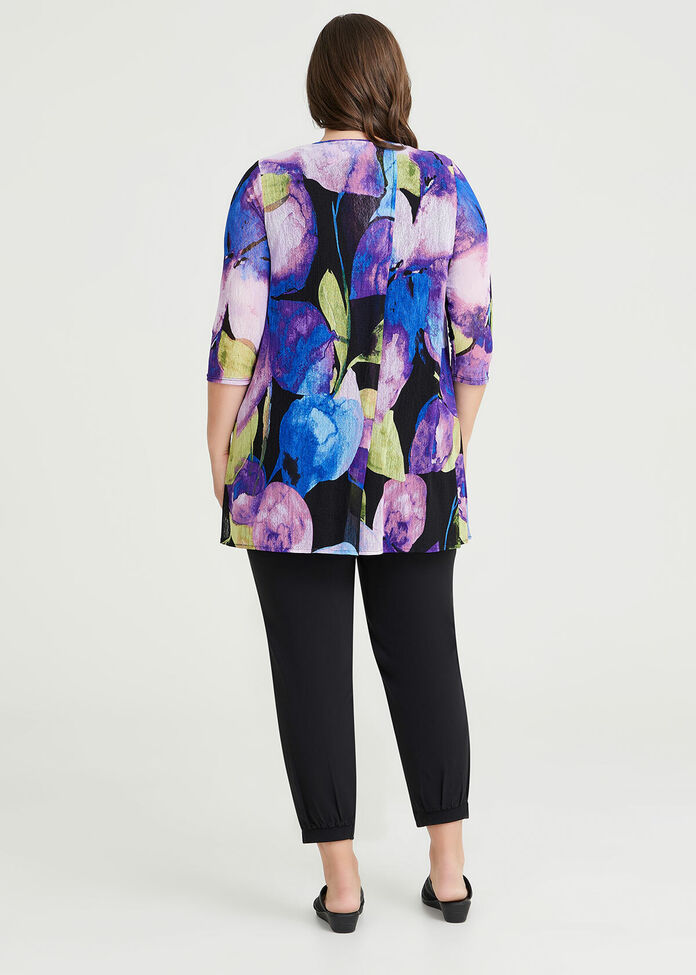 Shop Plus Size Floral Mesh Overlay Tunic in Multi Taking Shape AU
