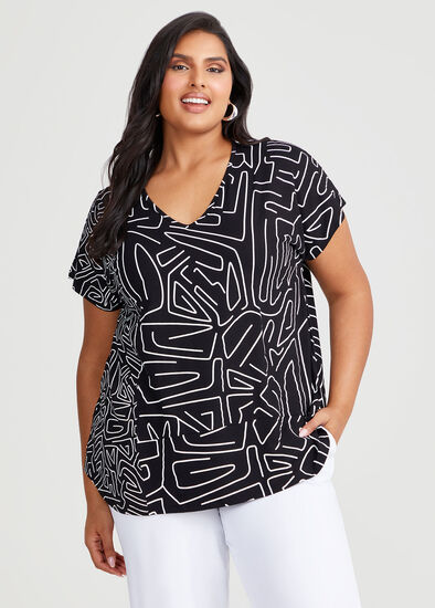 Plus Size Natural Spritz Tunic