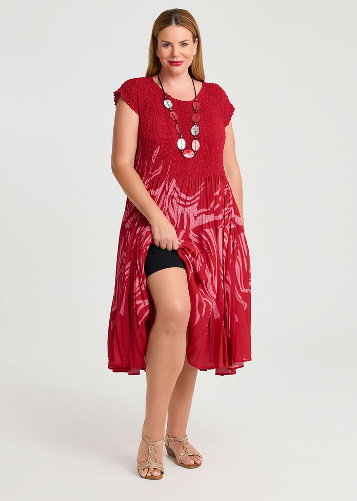 Plisse Circle Swing Dress, , hi-res