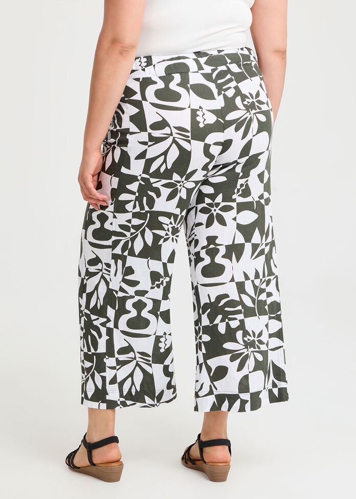Linen Blend Tropics Pant, , hi-res