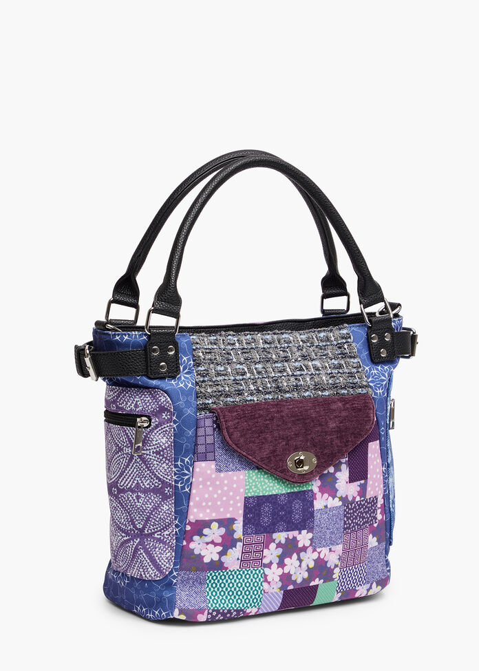 Floral Patchwork Bag, , hi-res