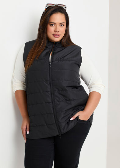 Plus Size Puffer Vest