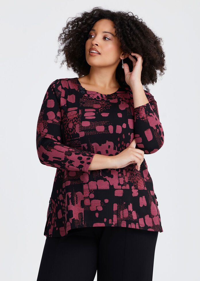Natural Ava Abstract Top, , hi-res