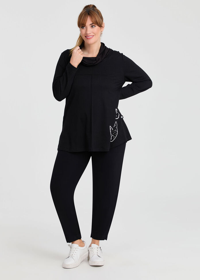 Natural Kitty Panel Tunic, , hi-res