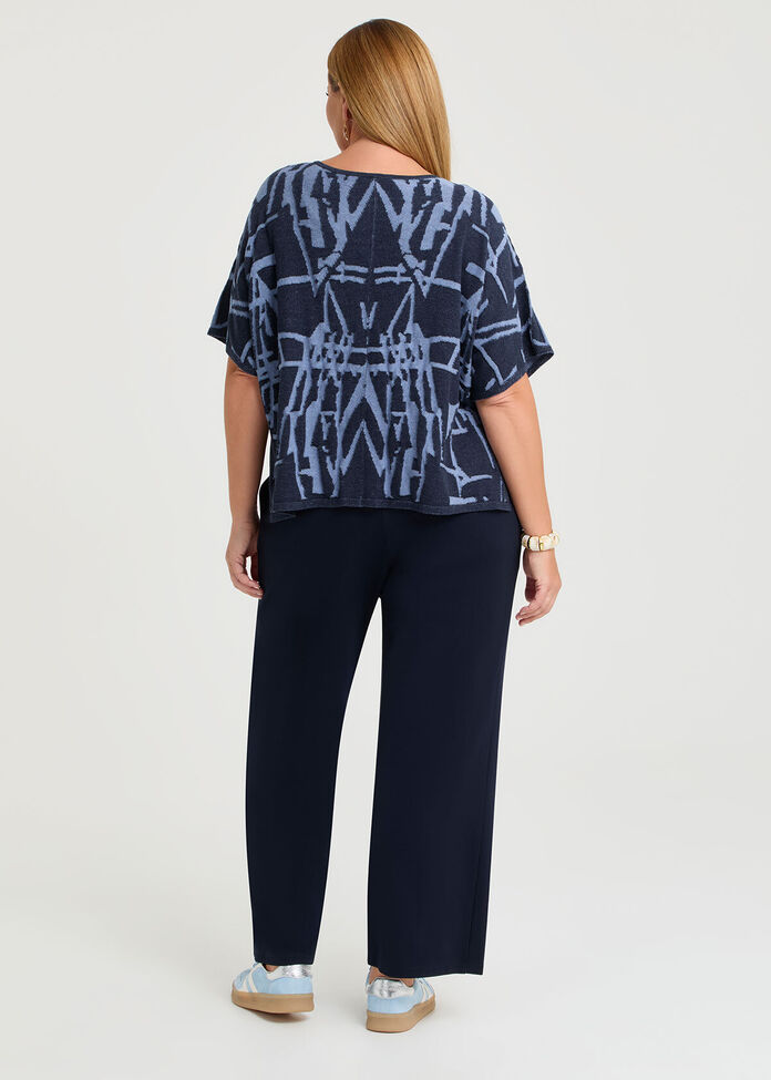 Abstract Jacquard Cotton Cardigan, , hi-res