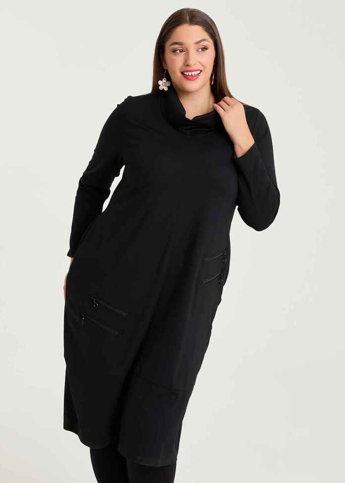 Bamboo Ponte Tayla Zip Dress, , hi-res