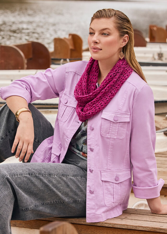 Lyocell Blend Casual Jacket, , hi-res