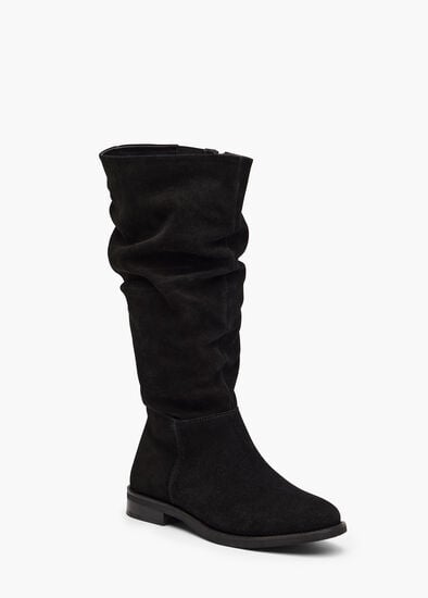 Suede Leather Knee Boot