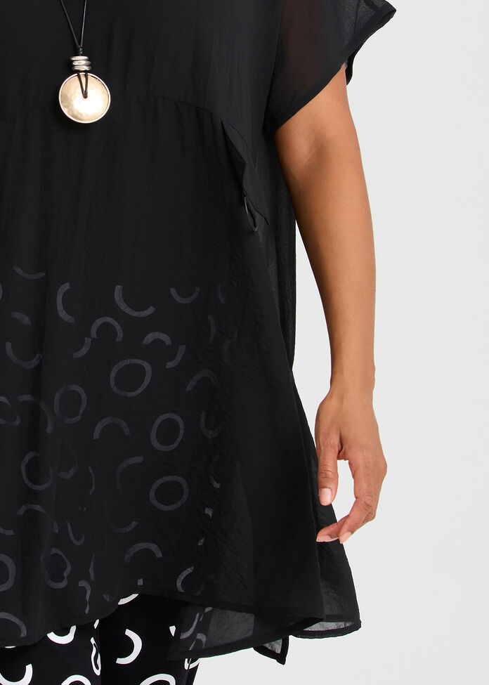 Shop Plus Size Chiffon Kira Tunic, Black | Taking Shape AU
