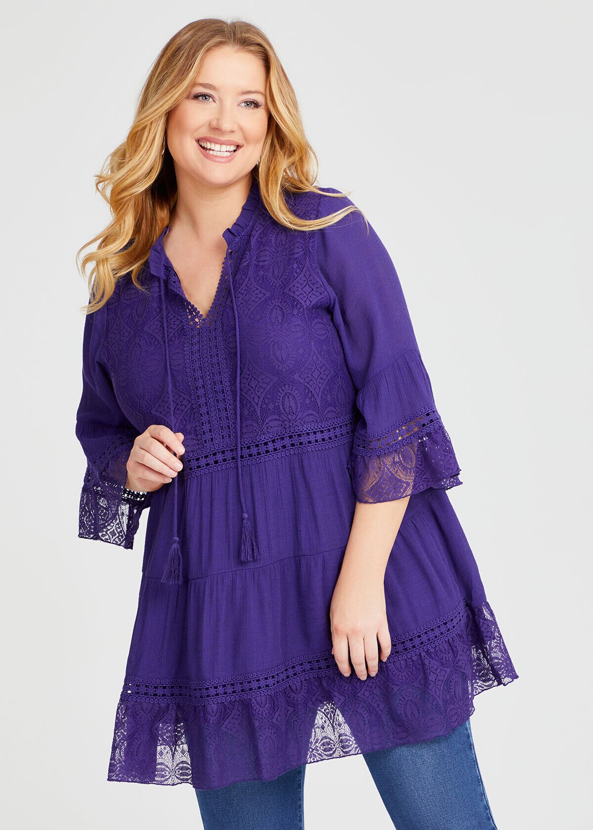 Dress tunics plus size top