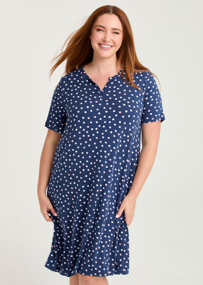 Bamboo Spot Sprinkle Nightie, , hi-res